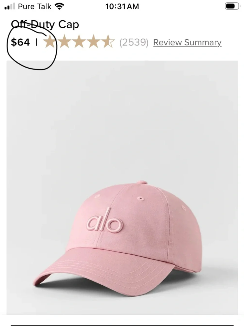 Women’s alo off duty cap NEW
